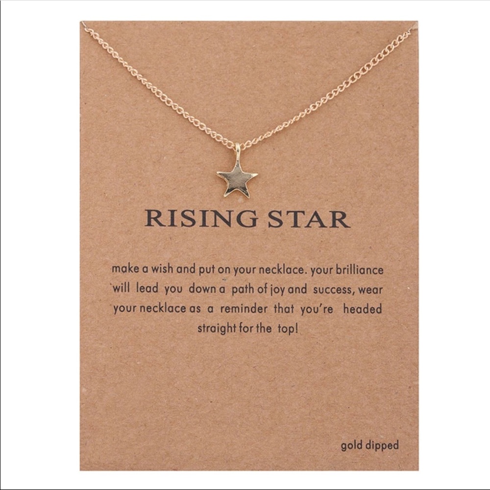 Star Necklace with Inspirational Card
